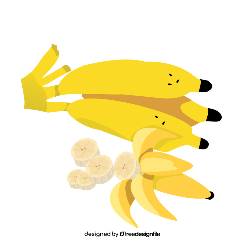 Banana slices clipart