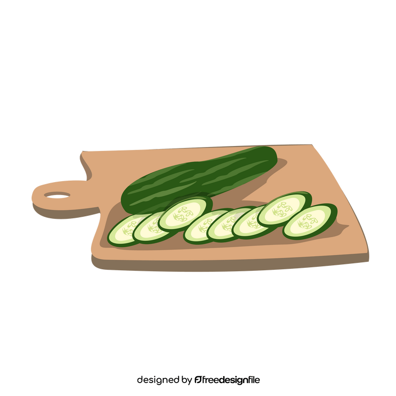 Cutting cucumbers clipart