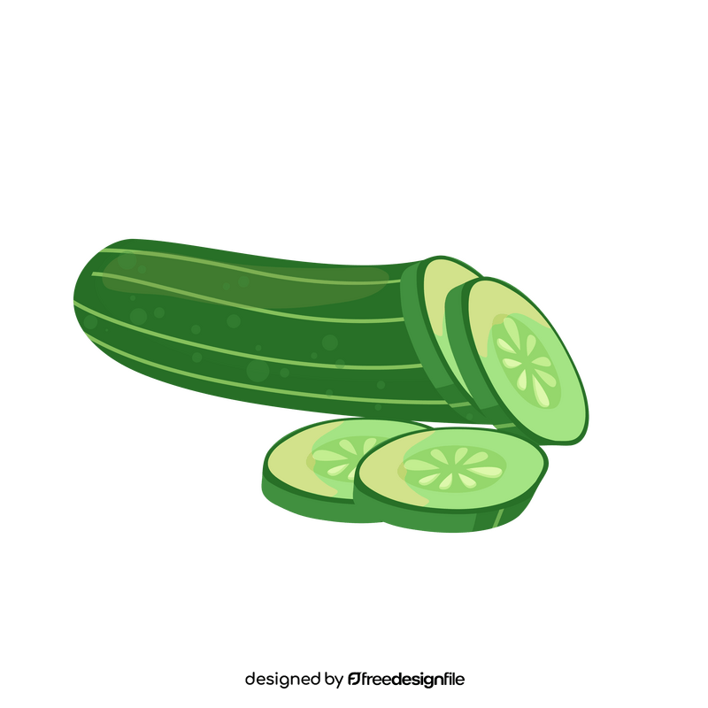 Cartoon cucumber slices clipart