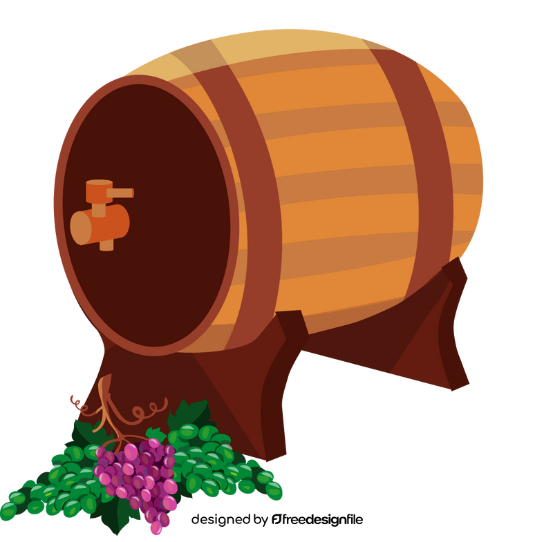 Wine barrel clipart