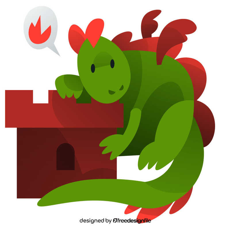 Dragon castle clipart
