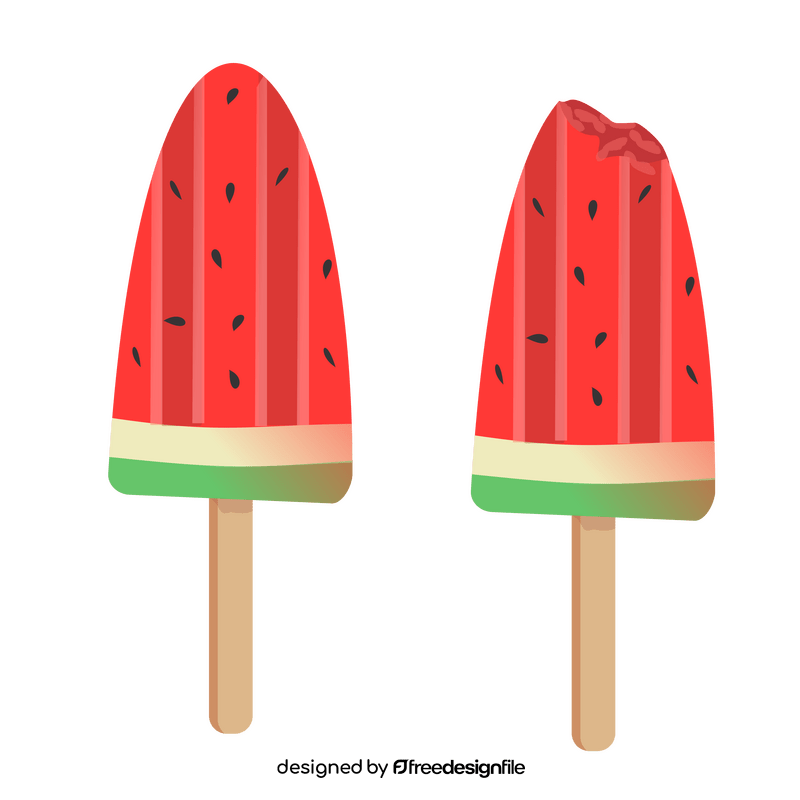 Watermelon popsicles, watermelon on a stick clipart