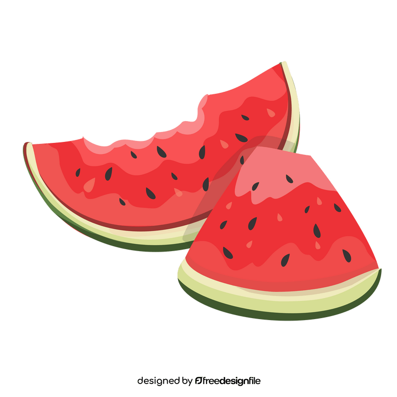 Watermelon slices fruit cartoon clipart