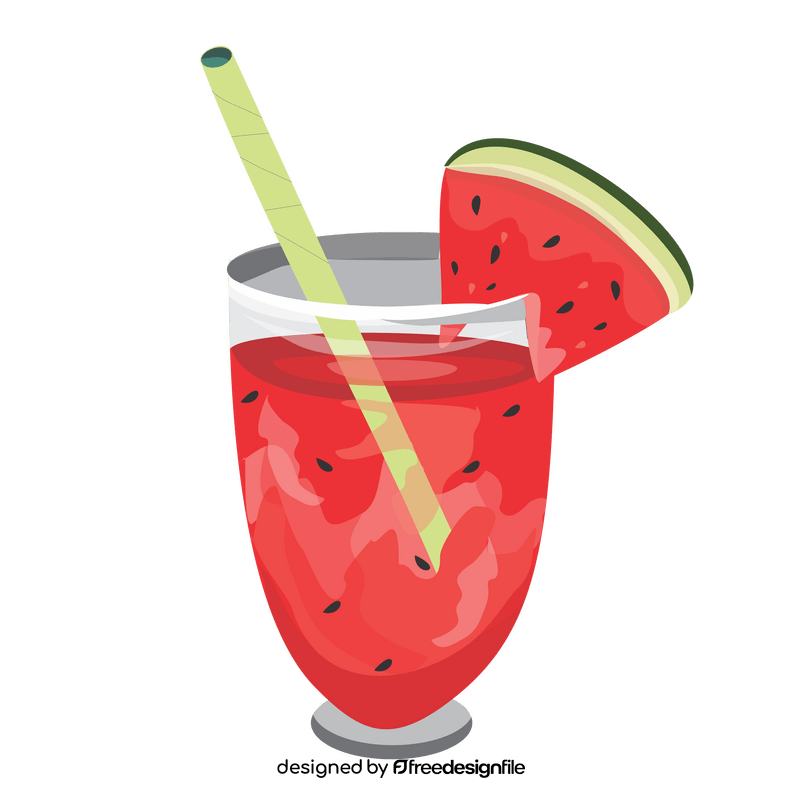Watermelon juice illustration clipart