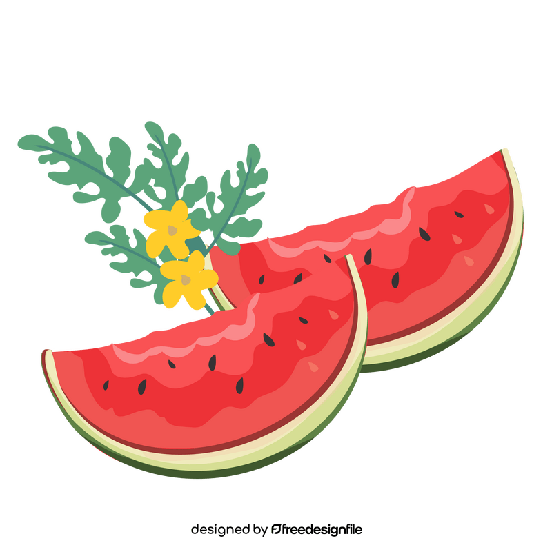 Watermelon slices clipart
