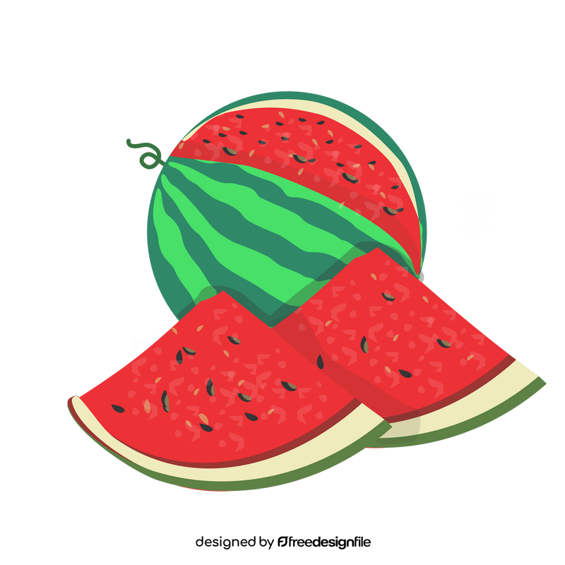 Cartoon watermelon slices clipart