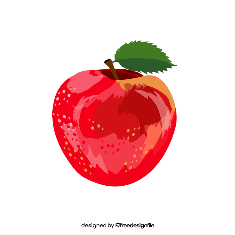 Red apple cartoon clipart