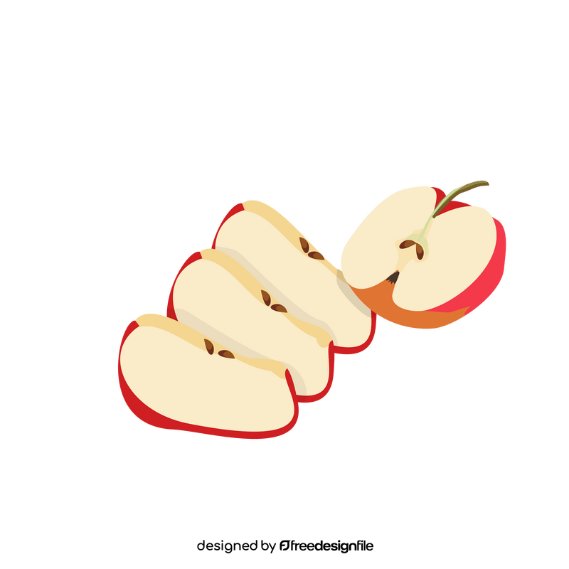 Apples slices illustration clipart