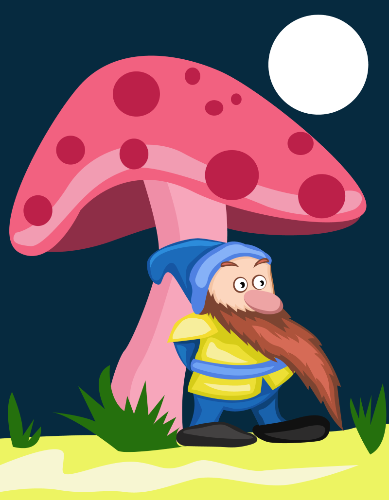 Dwarf drawing vector