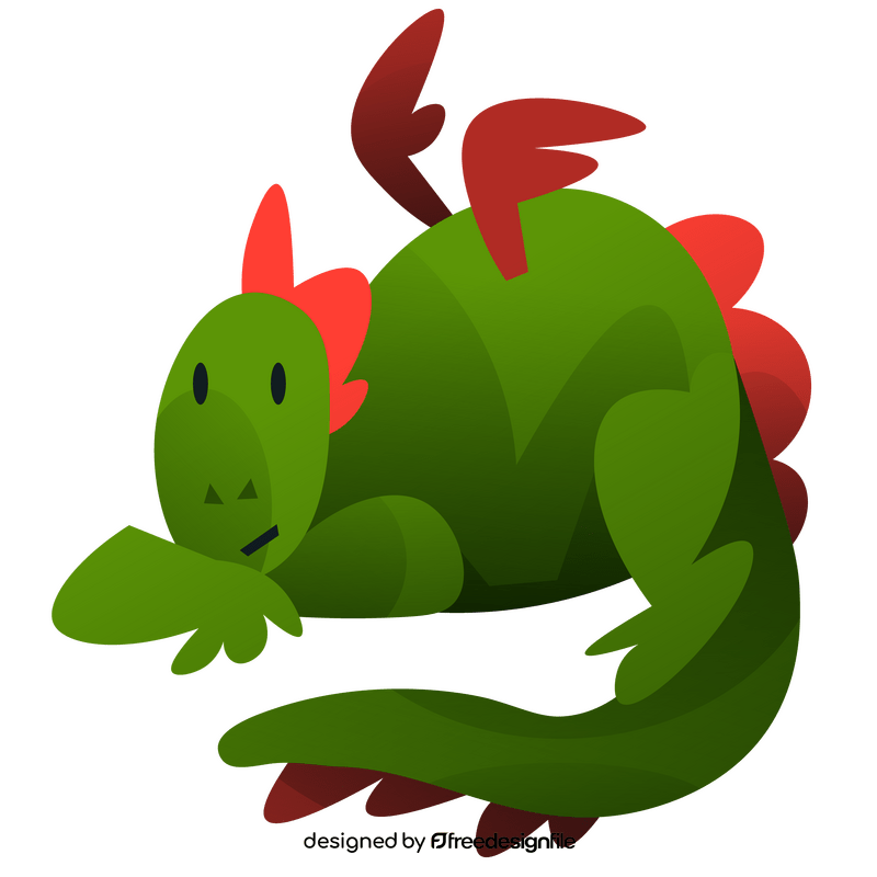 Dragon lying clipart