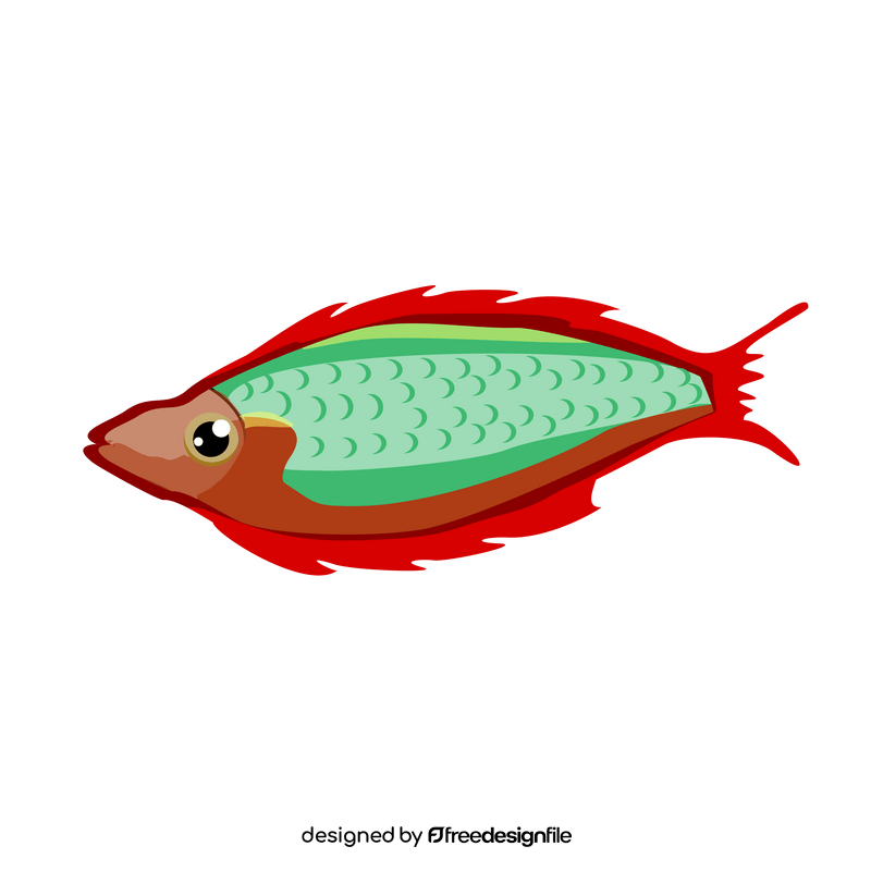 Cartoon tropical fish clipart