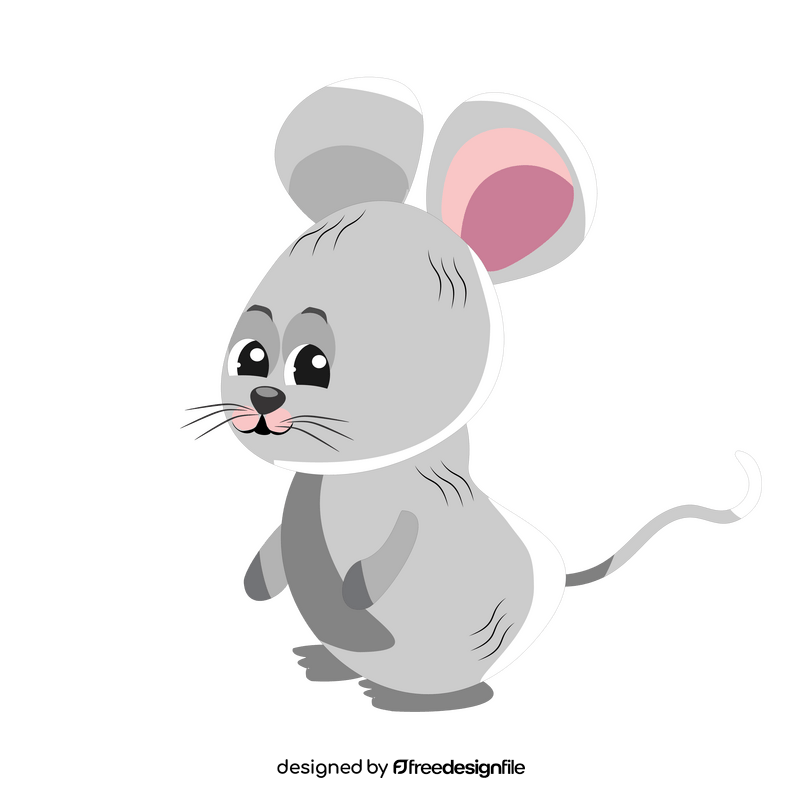 Cute baby mouse illustration clipart