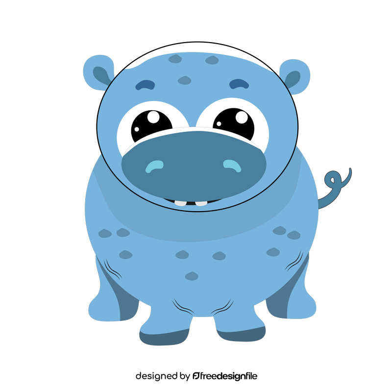 Free baby hippo clipart