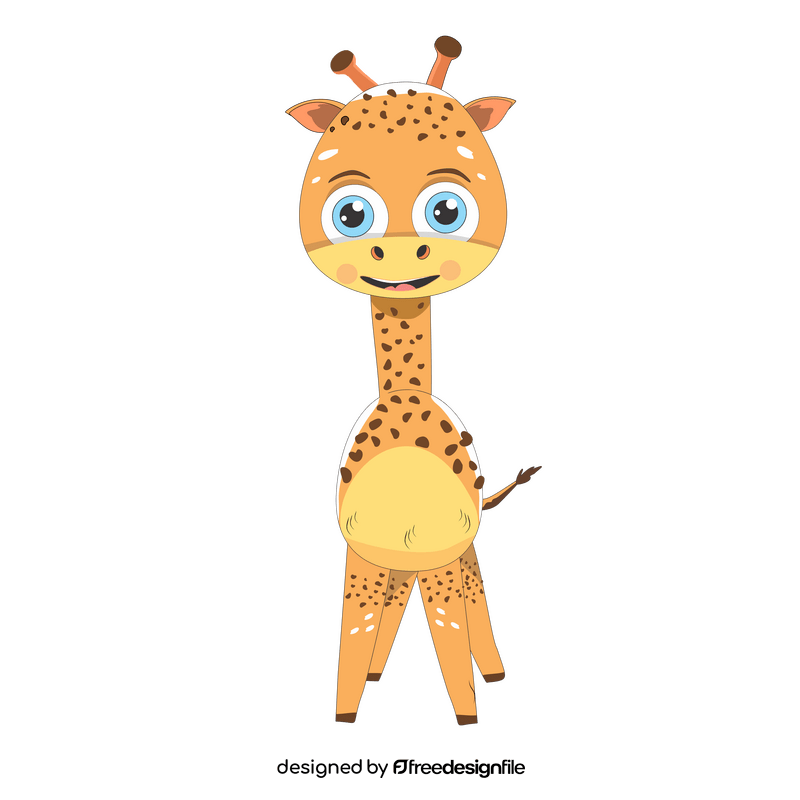 Baby giraffe drawing clipart