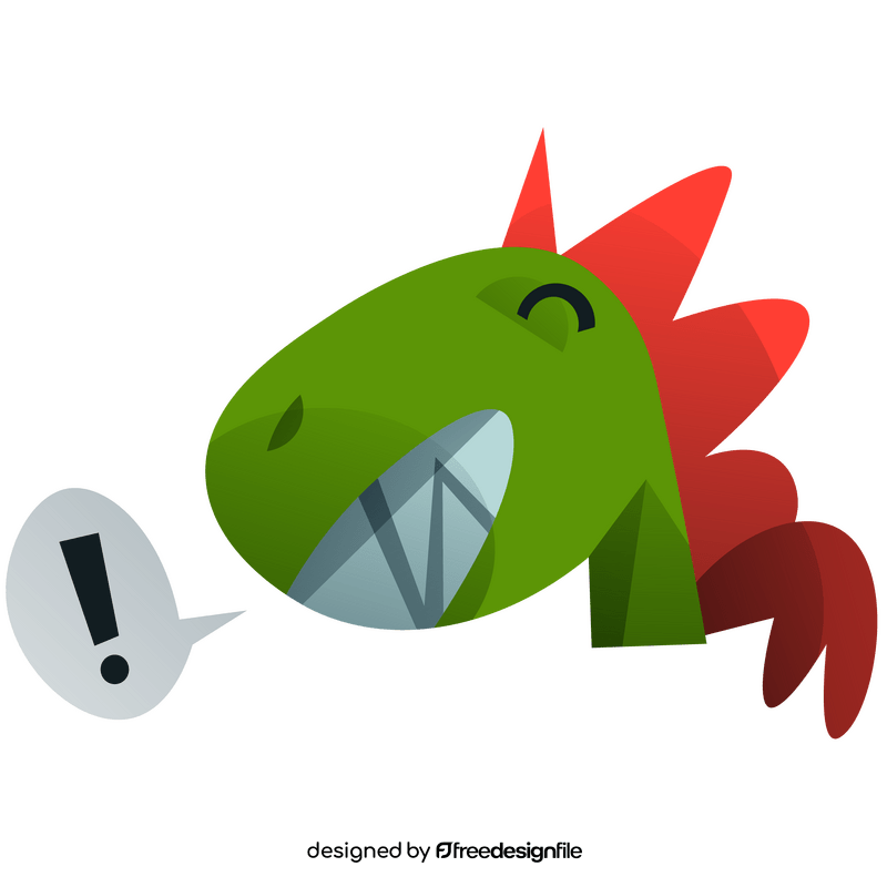 Dragon speech bubble cartoon clipart