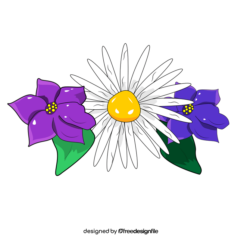 Free daisy and violets clipart