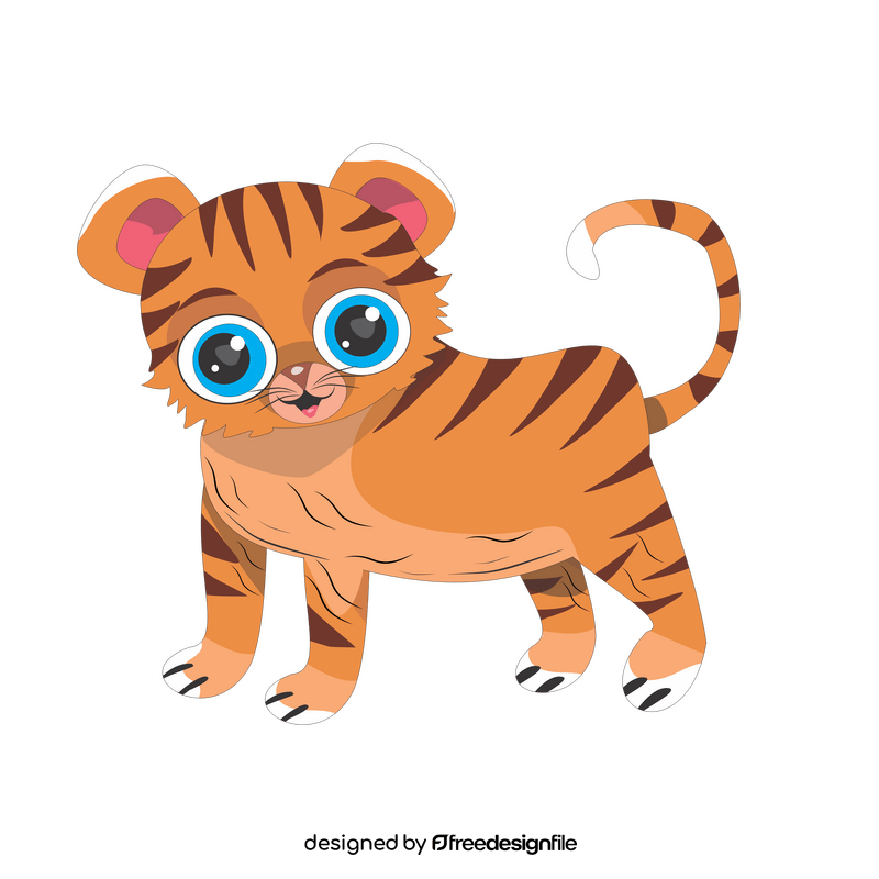 Cartoon baby tiger clipart