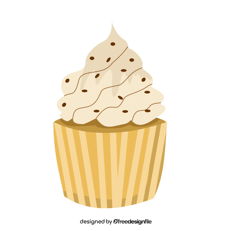 Vanilla cupcake clipart