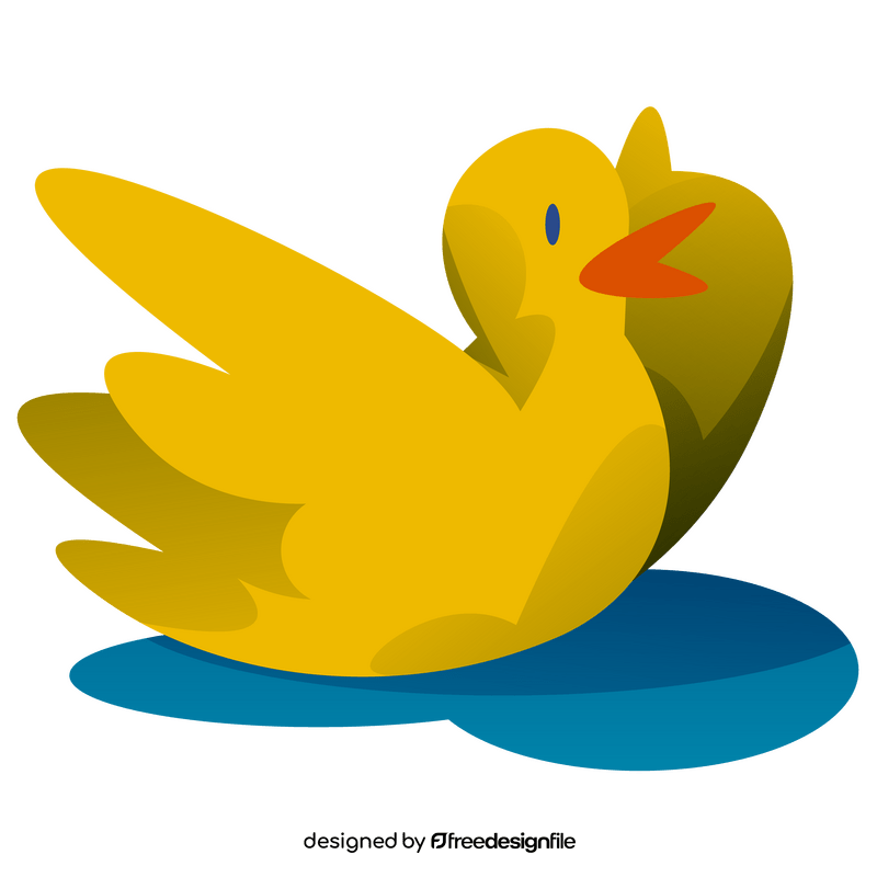 Duck swimming in the pool clipart