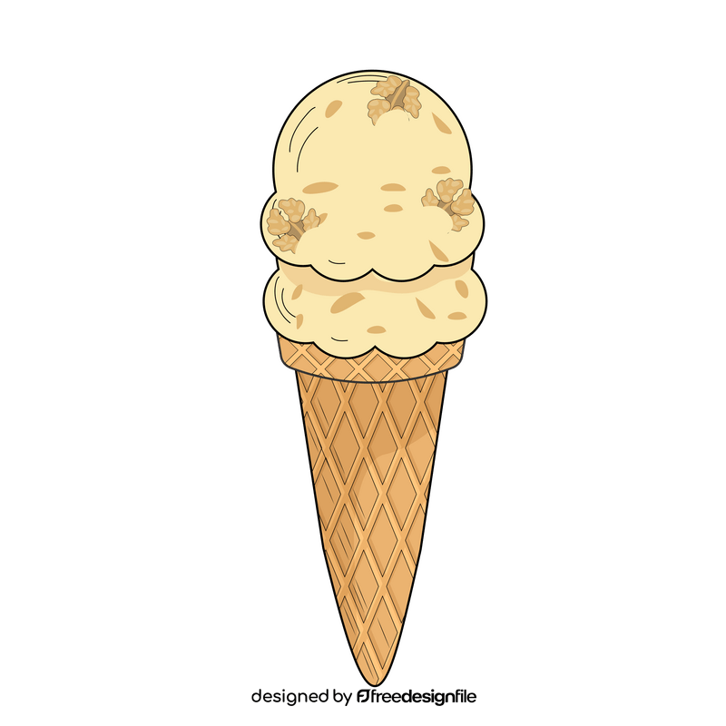 Maple walnut ice cream clipart