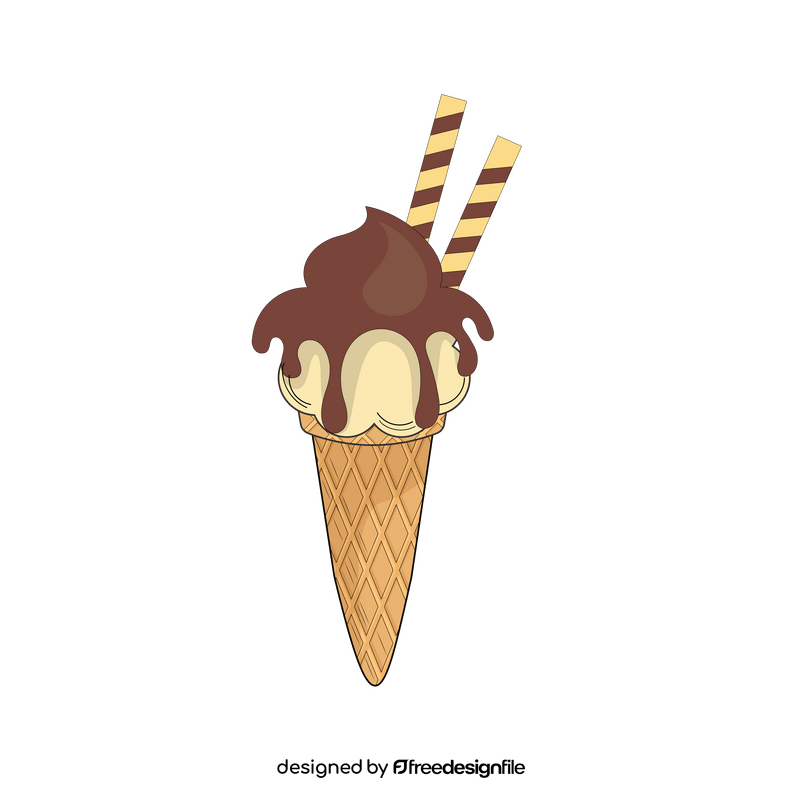 Vanilla chocolate ice cream clipart
