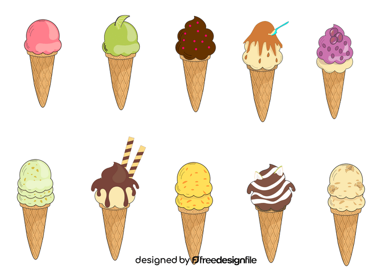 Ice creams vector