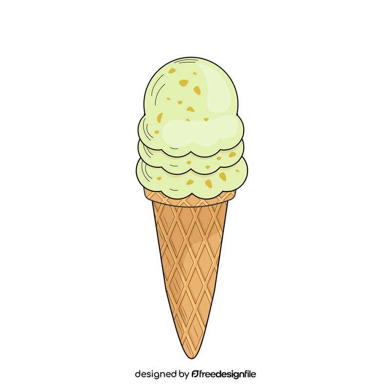 Pistachio ice cream clipart