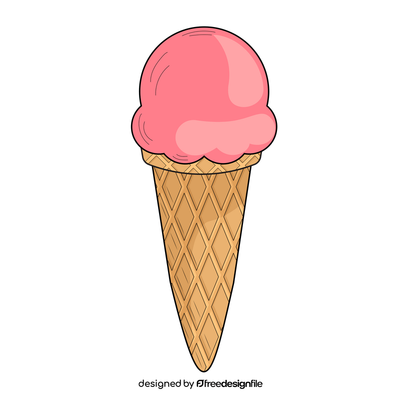 Strawberry ice cream clipart