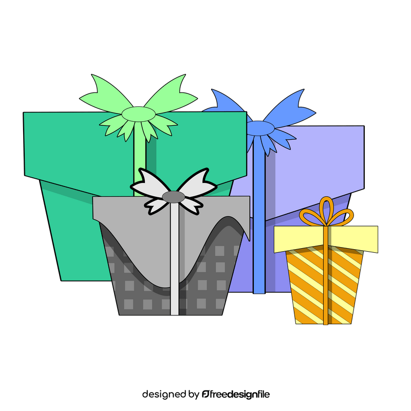 Gift boxes illustration clipart