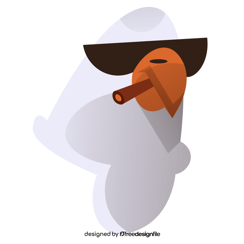 Cool cartoon eagle with sunglasses clipart