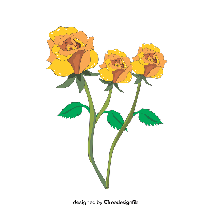 Free yellow roses clipart