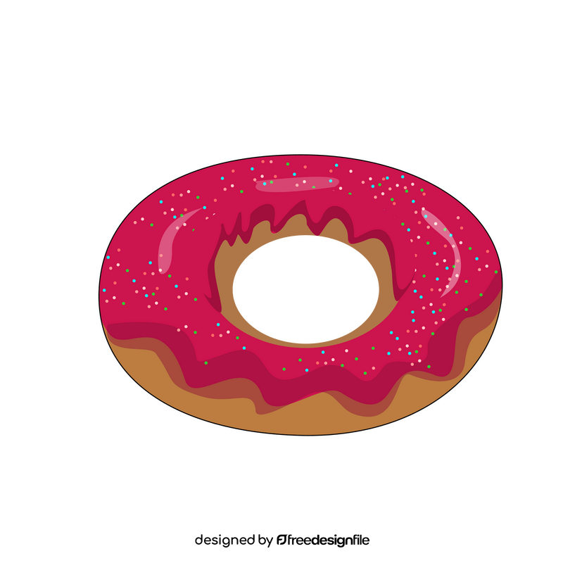 Cherry donuts illustration clipart