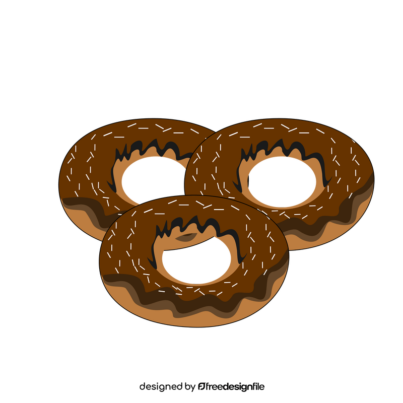 Chocolate donuts drawing clipart