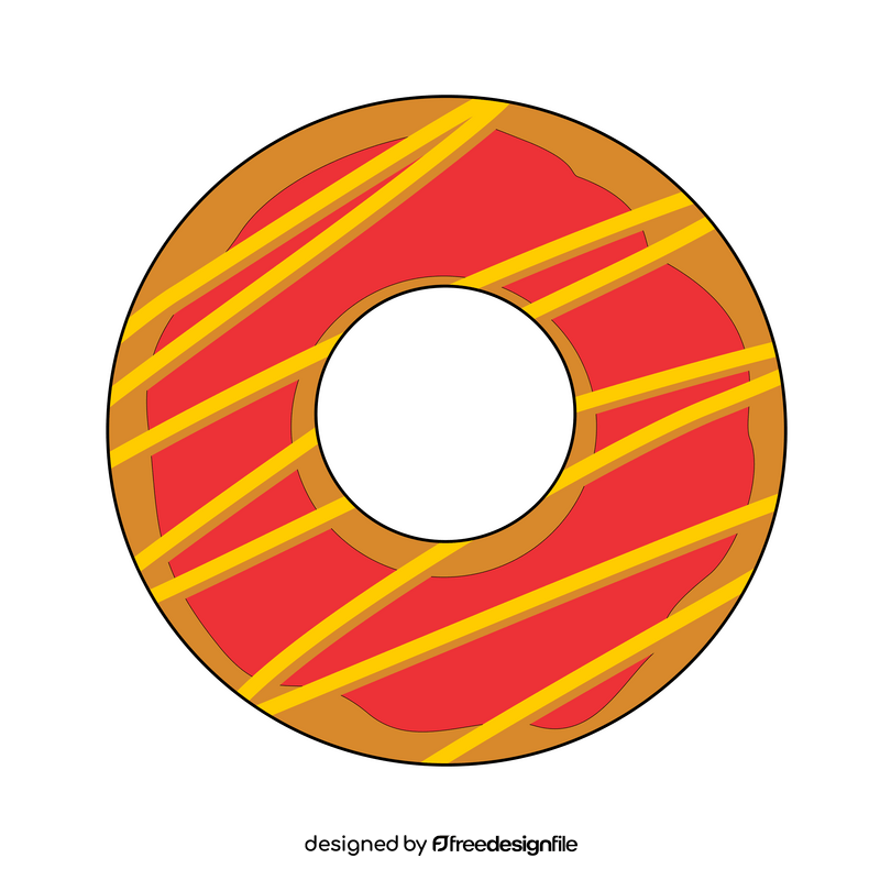 Cartoon apple donuts clipart