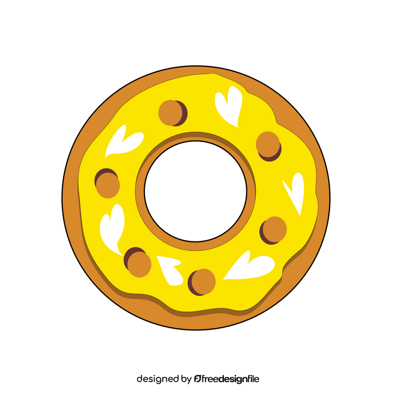 Cartoon pineapple donuts clipart