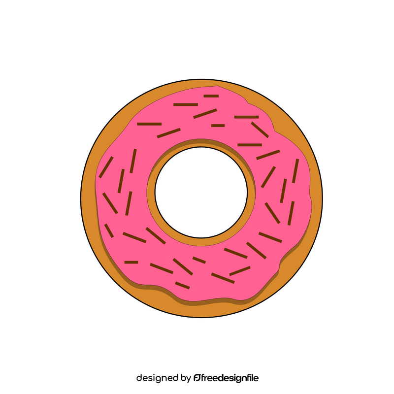 Strawberry donuts illustration clipart