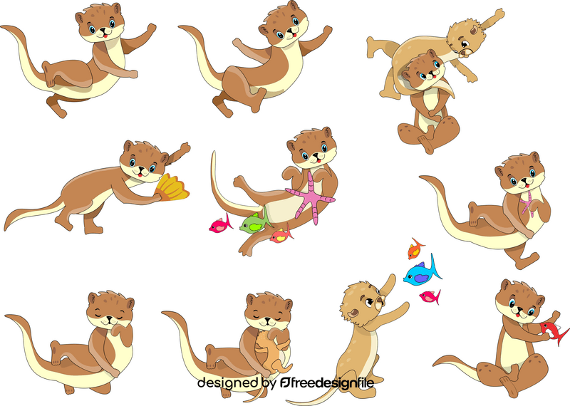 Cartoon otter vector