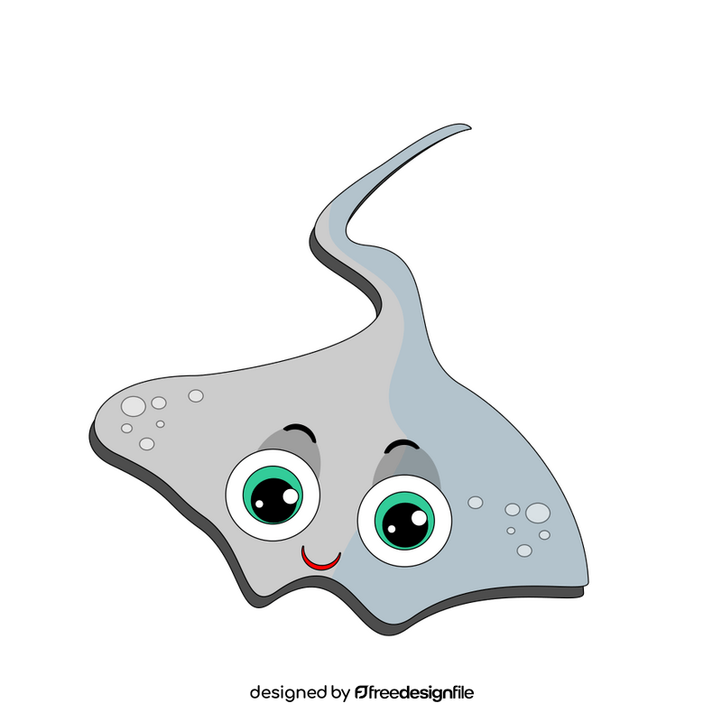 Ray fish illustration clipart