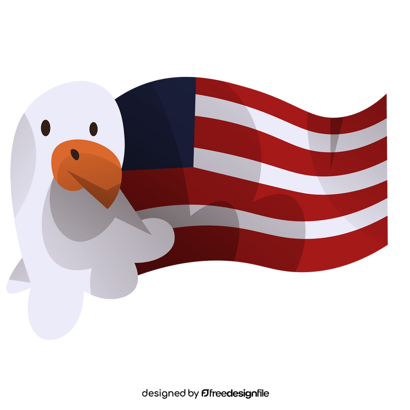 Eagle USA flag clipart