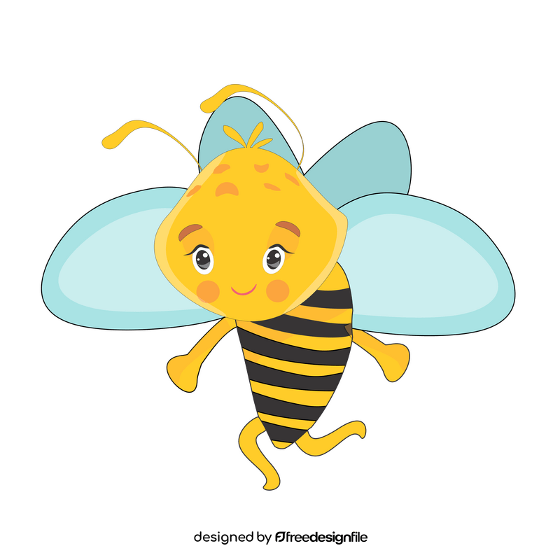 Cartoon bee running clipart