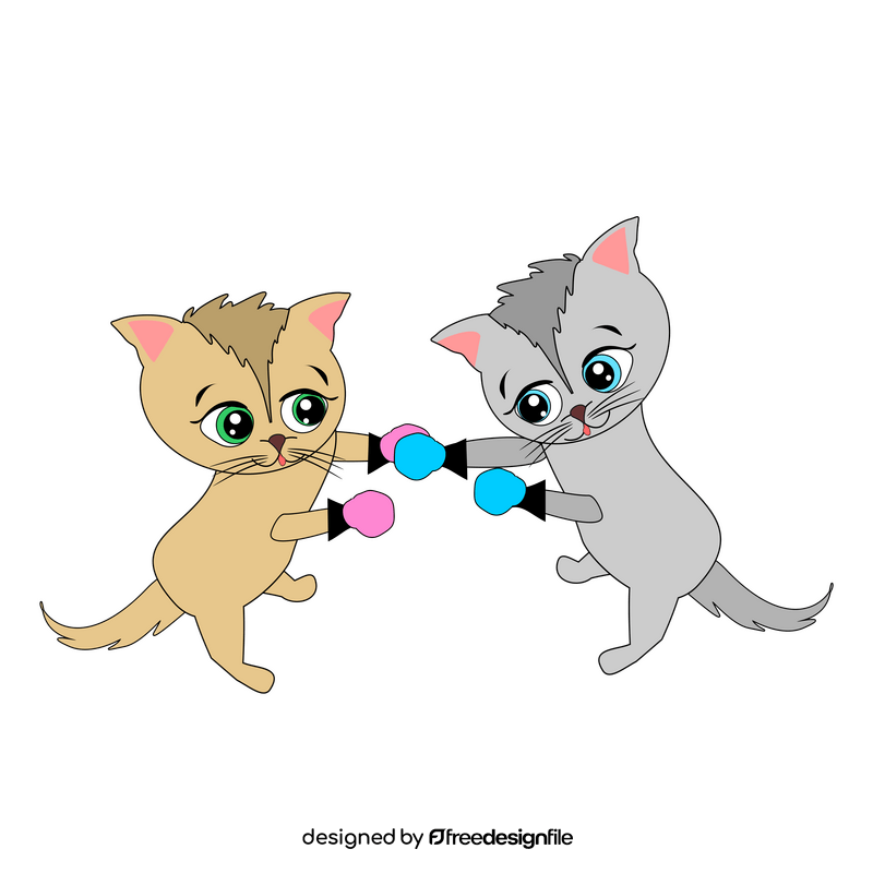 Cats fighting clipart