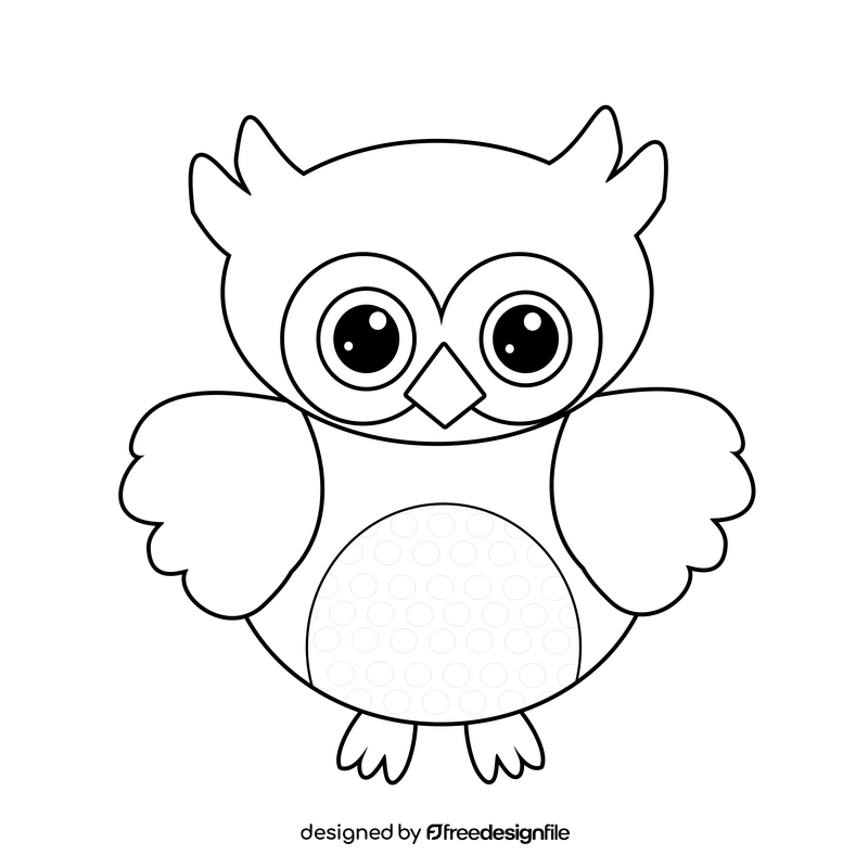 Owl black and white clipart free download