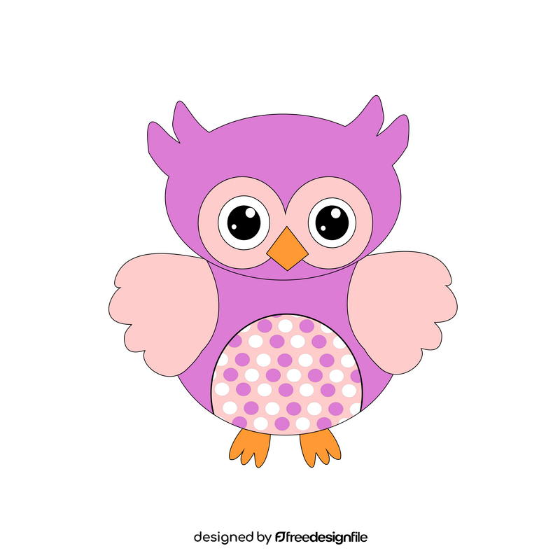 Purple owl clipart