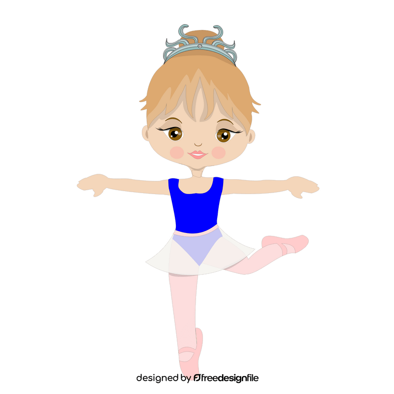 Young girl dancing clipart