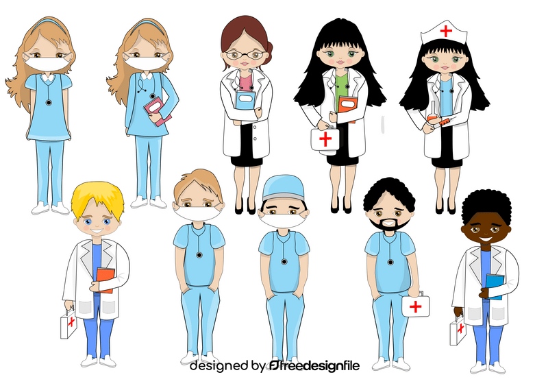 Cartoon doctors vector