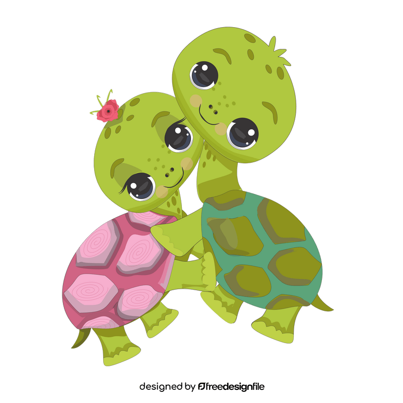 Turtles dancing clipart