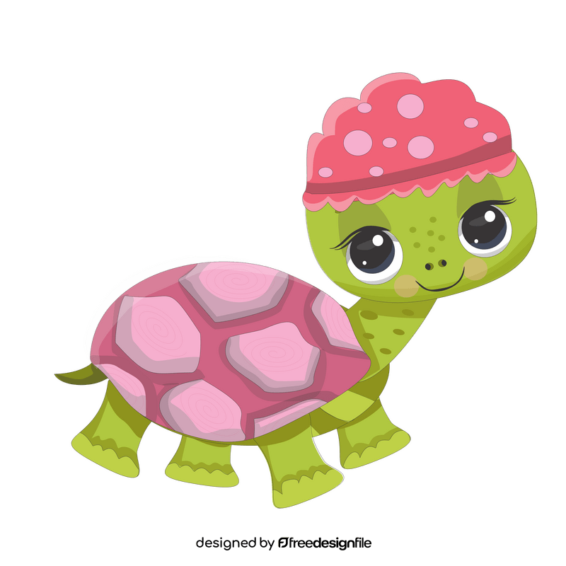 Cute tortoise illustration clipart