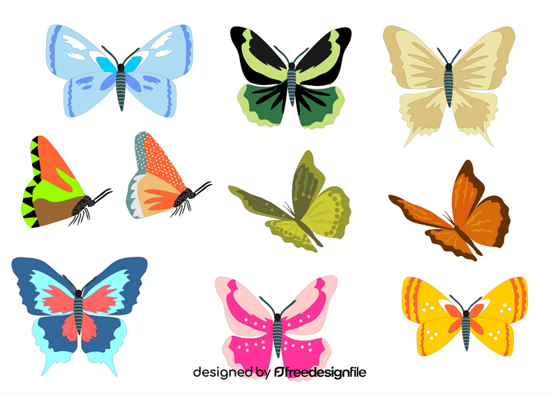 Free butterflies vector