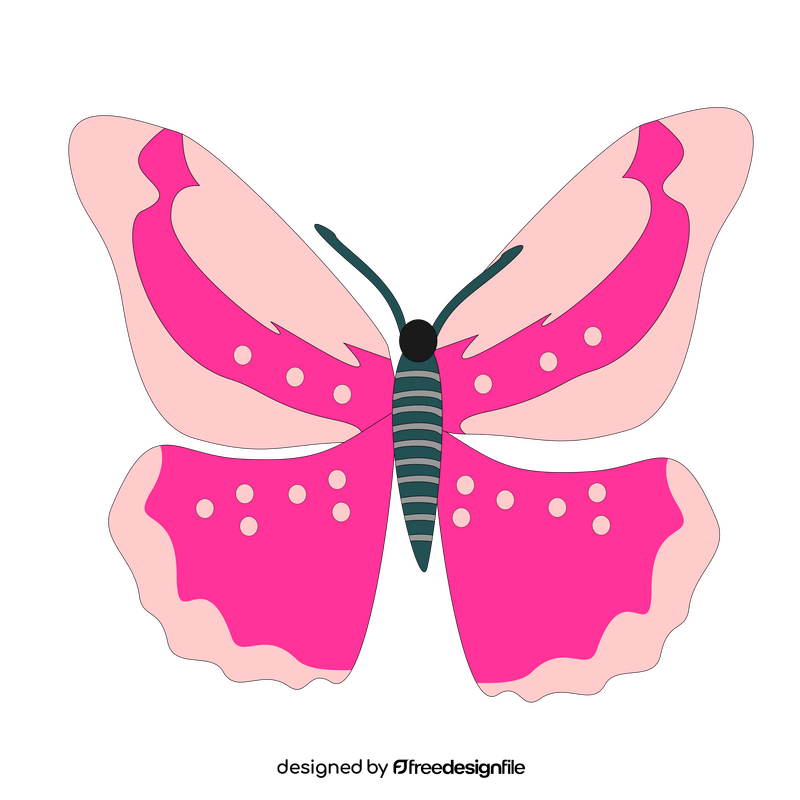 Pink butterfly illustration clipart