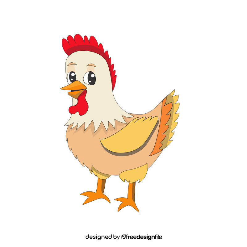 Cartoon chicken clipart vector free download